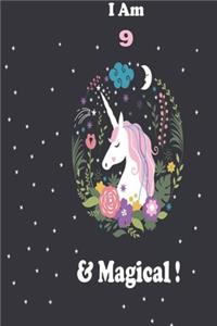 Unicorn Journal I am 9 & Magical!