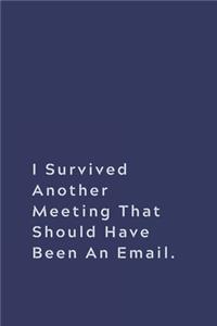 I Survived Another Meeting That Should Have Been An Email.