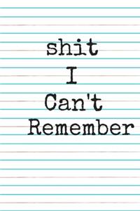 Shit I Can't Remember A beautiful