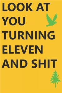 Look at You Turning Eleven and Shit Notebook Birthday Gift