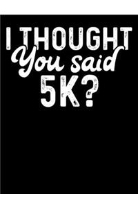 I Thought You Said 5k