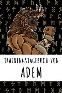 Trainingstagebuch von Adem: Personalisierter Tagesplaner für dein Fitness- und Krafttraining im Fitnessstudio oder Zuhause