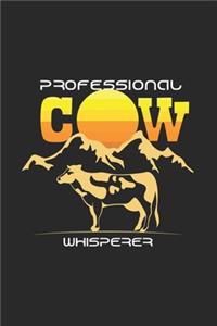 Professional cow whisperer: 6x9 Farmer - blank with numbers paper - notebook - notes