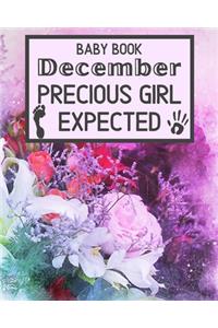 Baby Book December Precious Girl Expected