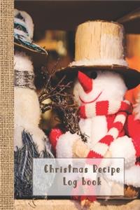 Christmas recipe log book