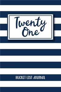 Twenty One Bucket List Journal