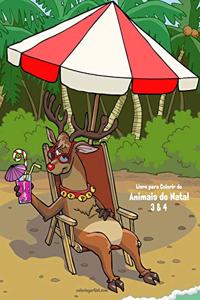 Livro para Colorir de Animais de Natal 3 & 4