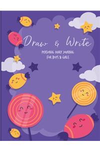 Draw & Write Personal Diary Journal For Girls & Boys