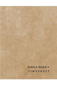 Simple Weekly Timesheet