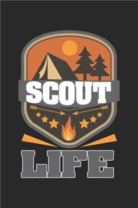 Scout Life: Camping Scouting Leader Forest Adventure Notebook 6x9 Inches 120 dotted pages for notes, drawings, formulas - Organizer writing book planner diary