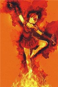 Ballerina Dancing in Fire - Ballet Dancer Journal: 150 Page Lined Notebook/Diary