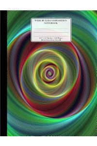 Wide Ruled Composition Notebook 8.5x 11. 120 Pages