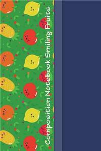 Composition Notebook Smiling Fruits: Cool Green Fruits Pattern 6 X 9 Graph Ruled Paper Notebook, Appreciation, Quote Journal or Diary Unique Inspirational Gift for Friend or Teacher, Beginning or End of School Year, Retirement, Birthday or Gratitud