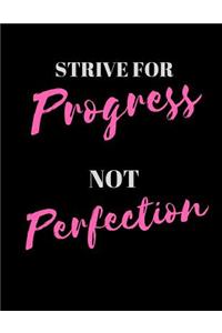 Strive For Progress Not Perfection Grid Dot Journal