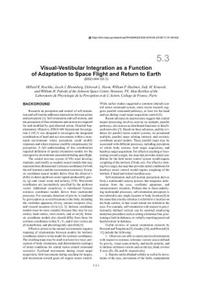 Visual-Vestibular Integration as a Function of Adaptation to Space Flight and Return to Earth