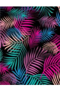Tropical Palm Leaf Composition Book