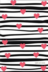 Hearts And Stripes Graph Notebook