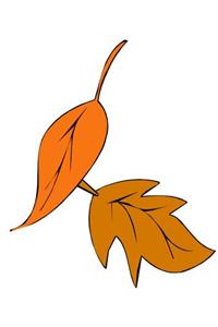 Simple Fall Leaves Autumn Colors School Composition Book 130 Pages