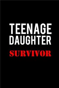 Teenage Daughter Survivor: Blank Lined Notebook Journal Diary Composition Notepad 120 Pages 6x9 Paperback Mother Grandmother Black and White