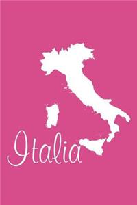 Italia - Fuchsia Lined Notebook with Margins (Italy)