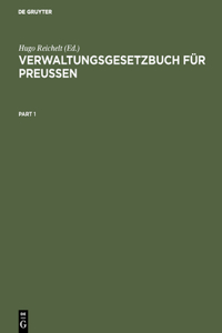 Verwaltungsgesetzbuch Für Preußen