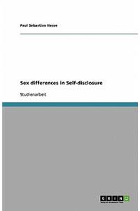 Sex differences in Self-disclosure