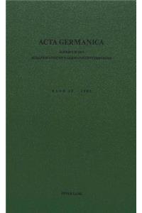ACTA Germanica. Bd. 15, 1982