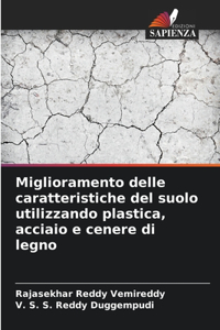Miglioramento delle caratteristiche del suolo utilizzando plastica, acciaio e cenere di legno