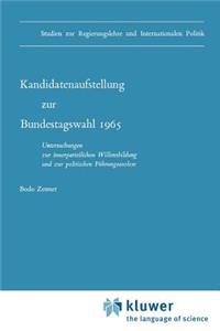 Kandidatenaufstellung Zur Bundestagswahl 1965