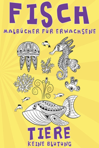 Malbücher für Erwachsene - Keine Blutung - Tiere - Fisch