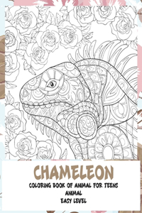 Coloring Book of Animal for Teens - Animals - Easy Level - Chameleon