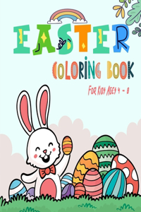 Easter Coloring Book For Kids Ages 4-8