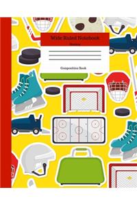 Wide Ruled Notebook Hockey Composition Book