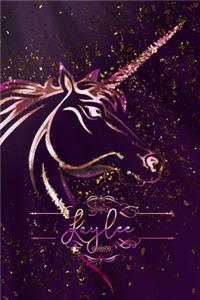 Kaylee: Unicorn Blank Lined Journal Notebook For Girls, 6 x 9, 120 Pages Perfect For Journaling, Notes, Diary & Doodling, Name Note Pad For Children, Kids, 