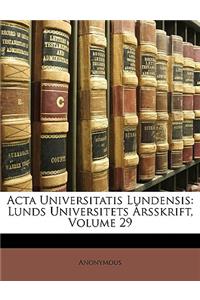 Acta Universitatis Lundensis