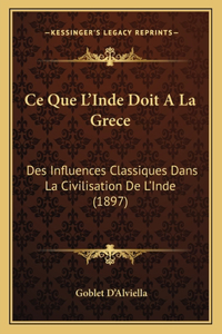 Ce Que L'Inde Doit A La Grece