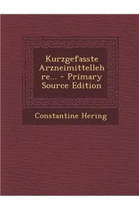 Kurzgefasste Arzneimittellehre...