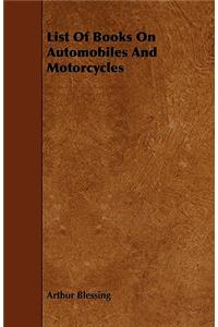 List Of Books On Automobiles And Motorcycles