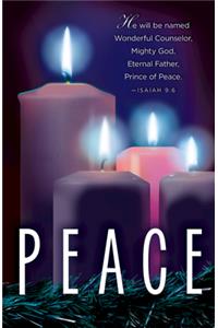 Peace Advent Candle Sunday 4 Bulletin (Pkg of 50)