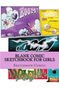 Blank Comic Sketchbook For Girls