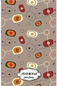Notebook Journal Dot-grid, Graph, Lined, Blank, No Lined - Retro Pattern: Small Pocket Notebook / Journal / Diary: 3