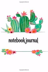 Cactus Lined Notebook: Cute Cactus Pattern Composition Journal: journal notebook