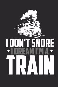 I dont snore i dream im a train