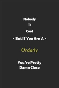 Nobody is cool but if you are a Orderly you're pretty damn close