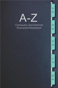 A-Z Computer and Internet Password Notebook