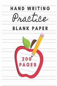Handwriting Practice Blank Paper
