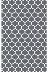 Moroccan Trellis - Slate Grey 101 - Lined Notebook With Margins 5x8
