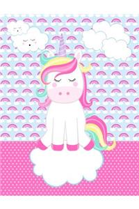 Rainbow Sleeping Unicorn Composition Notebook