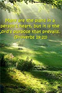 2019 Daily Planner Bible Verse Plans Heart Lord's Purpose Prevails Proverbs 19 2