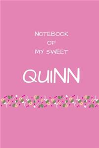 Notebook of my sweet Quinn